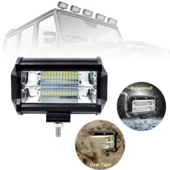 2x 72W LUCE FARO LAMPADA DA LAVORO FARETTO AUTO BARCA CAMION 24LED SMD 6000K