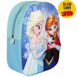 ZAINETTO FROZEN ELSA ANNA STAMPA RILIEVO 3D BAMBINE SCUOLA ASILO TEMPO LIBERO