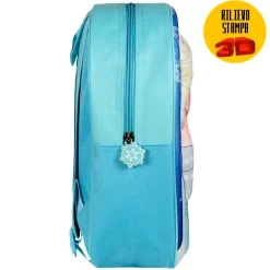 ZAINETTO FROZEN ELSA ANNA STAMPA RILIEVO 3D BAMBINE SCUOLA ASILO TEMPO LIBERO