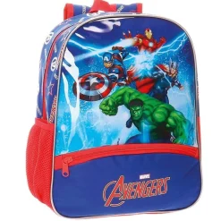 ZAINETTO SCUOLA AVENGERS 33 CM ZAINO ASILO ELEMENTARI BAMBINI MARVEL BLU ROSSO