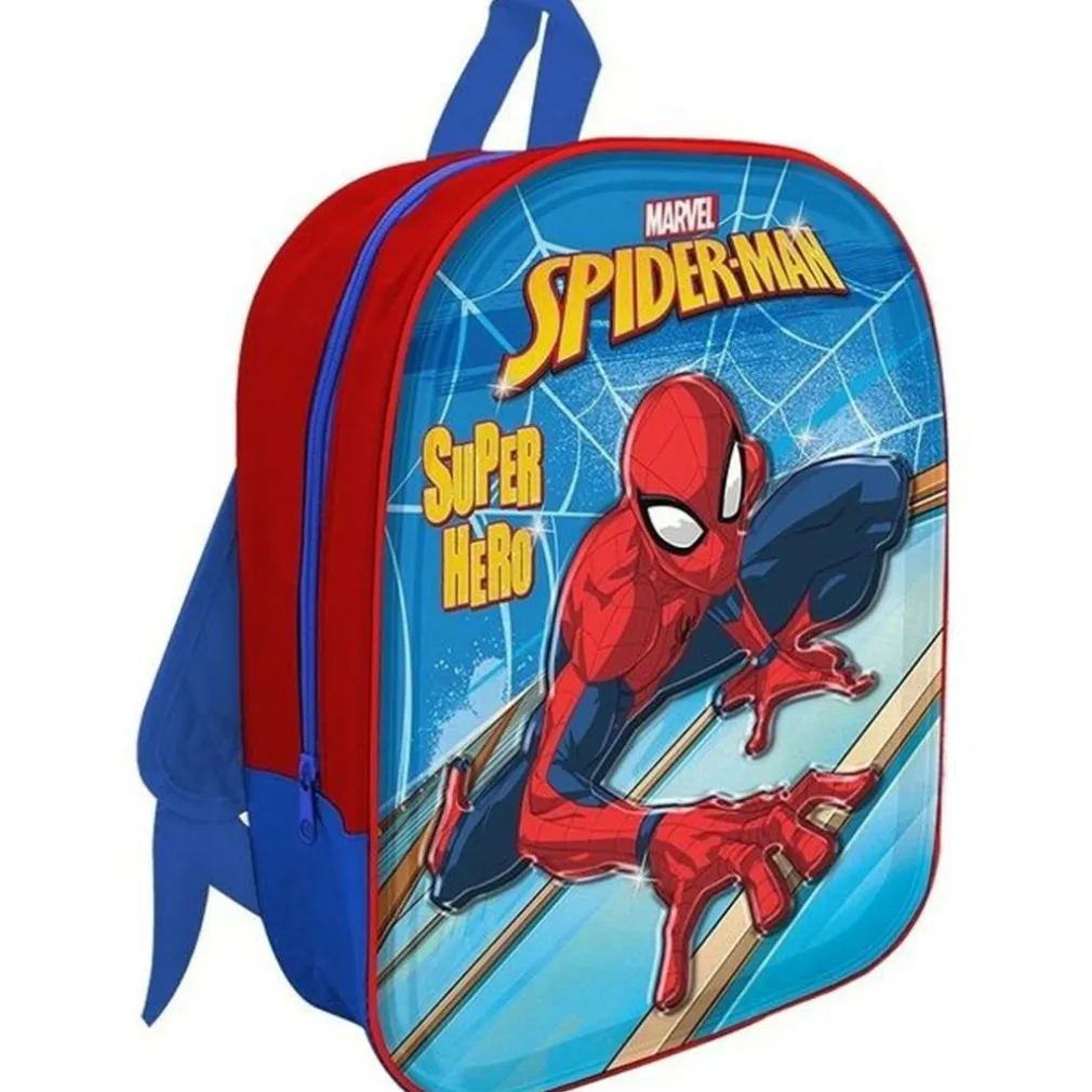 ZAINETTO SUPERMAN STAMPA RILIEVO 3D SUPER HERO BAMBINI SCUOLA ASILO ELEMENTARI
