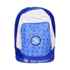 ZAINO AMERICANO SSC NAPOLI IN TESSUTO PER SCUOLA TEMPO LIBERO BIANCO E AZZURRO