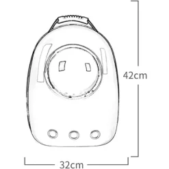 ZAINO BORSA TRASPORTINO GATTO CANE PORTATILE VIAGGIO DESIGN A CAPSULA SPAZIALE