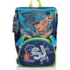 ZAINO ESTENSIBILE SCUOLA ELEMENTARE SJ GANG SEVEN + ASTUCCIO 3 ZIP ACCESSORIATO