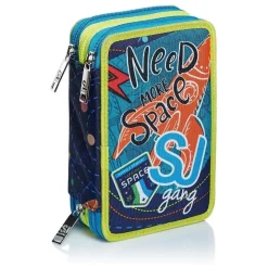 ZAINO ESTENSIBILE SCUOLA ELEMENTARE SJ GANG SEVEN + ASTUCCIO 3 ZIP ACCESSORIATO