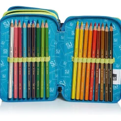 ZAINO ESTENSIBILE SCUOLA ELEMENTARE SJ GANG SEVEN + ASTUCCIO 3 ZIP ACCESSORIATO