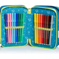 ZAINO ESTENSIBILE SCUOLA ELEMENTARE SJ GANG SEVEN + ASTUCCIO 3 ZIP ACCESSORIATO