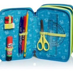 ZAINO ESTENSIBILE SCUOLA ELEMENTARE SJ GANG SEVEN + ASTUCCIO 3 ZIP ACCESSORIATO
