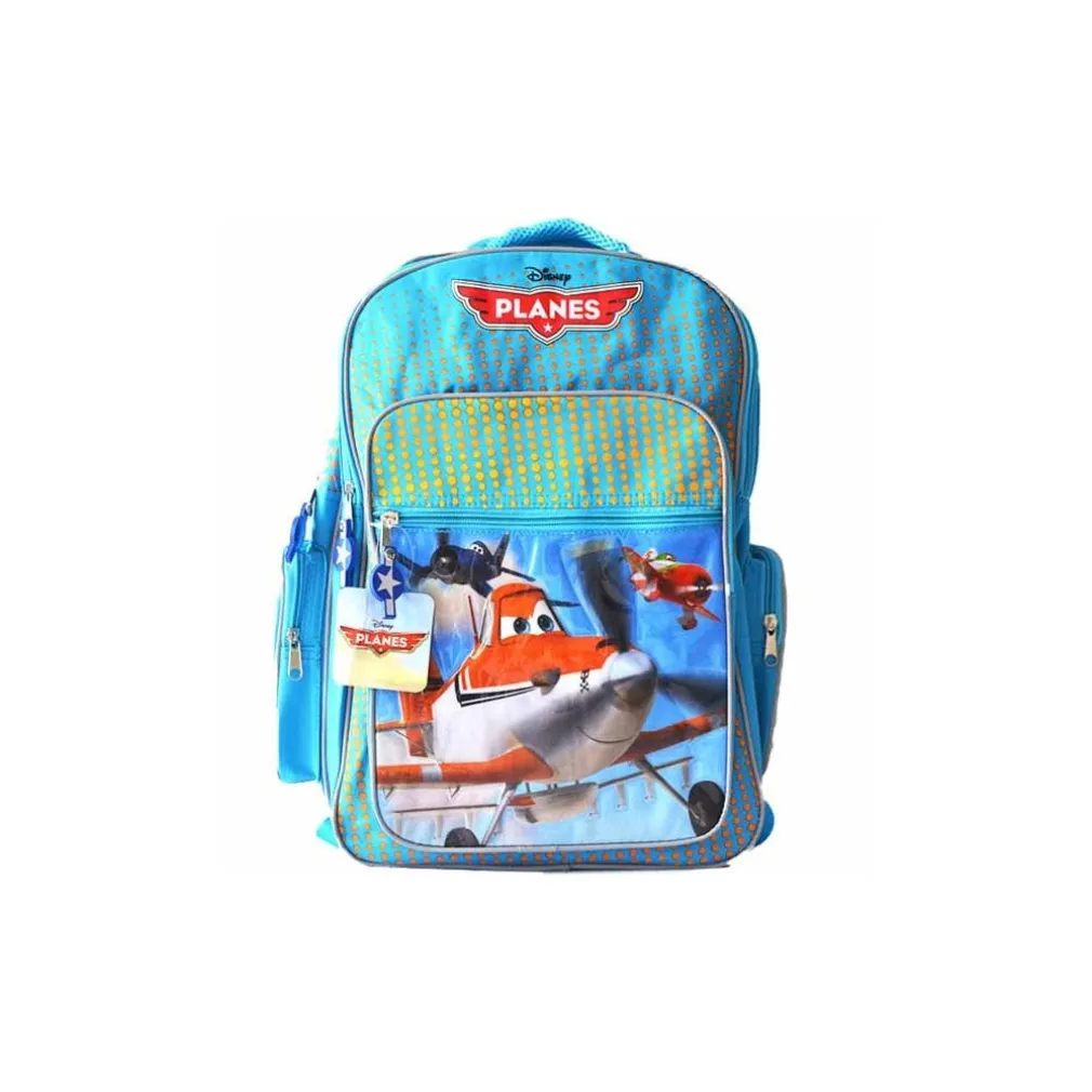 ZAINO GRANDE SCUOLA E GITA CON 2 SCOMPARTI IN TESSUTO E PVC DISNEY PLANES
