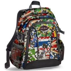ZAINO NEON FREE TIME MULTICOLOR CAMO SCUOLA RAGAZZI RAGAZZE MEDIE SUPERIORI