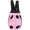 ZAINO PER ANIMALI DOMESTICI TRASPIRANTE CANI REGOLABILE PORTATILE RETE TG.L ROSA
