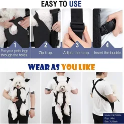 ZAINO PER ANIMALI DOMESTICI TRASPIRANTE CANI REGOLABILE PORTATILE RETE TG.L ROSA