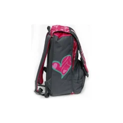 ZAINO SCUOLA ESTENSIBILE CATA MODELLO RICAMATO CON RILIEVI SU TESSUTO