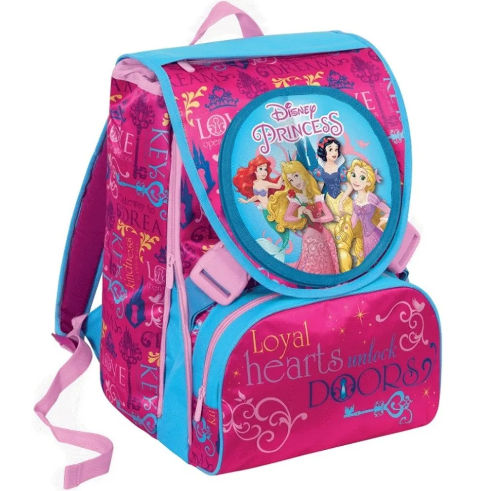 ZAINO SCUOLA ESTENSIBILE PRINCIPESSE DISNEY CARTELLA BAMBINE