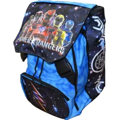 ZAINO SCUOLA ESTENSIBILE POWER RANGERS CARTELLA CON CAPPUCCIO INCORPORATO