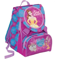 ZAINO SCUOLA GIOCO ESTENSIBILE LA BELLA E LA BESTIA CARTELLA PER RAGAZZE BAMBINE