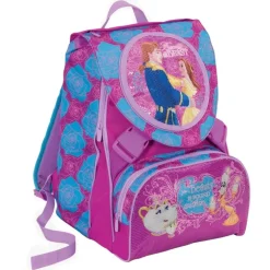 ZAINO SCUOLA GIOCO ESTENSIBILE LA BELLA E LA BESTIA CARTELLA PER RAGAZZE BAMBINE