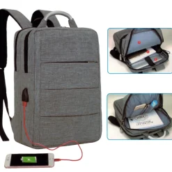 ZAINO ZAINETTO CARTELLA PER NOTEBOOK PC PORTATILE 15,6" CON PRESA USB DA VIAGGIO