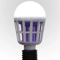 ZANZARA KILLER LAMPADINA LED E27 BULBO CON LUCE BLU ATTIRA E FULMINA ZANZARE