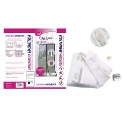 ZANZARIERA ADESIVA PER FINESTRE 150 X 250 CM BIANCO TENDA BALCONE TERRAZZO 12773