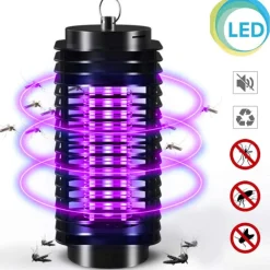 ZANZARIERA ELETTRICA ANTI ZANZARE MOSCHE LAMPADA UV LED 3W ELETTROINSETTICIDA