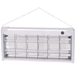 ZANZARIERA ELETTRICA SLIM ANTI ZANZARE MOSCHE 2 LAMPADE UV LED 30W 50 X 26 X 6CM