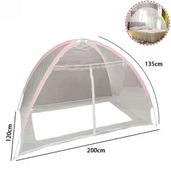 ZANZARIERA LETTO PIEGHEVOLE TRASPIRANTE FACILE DA INSTALLARE ZANZARE 120X200 CM