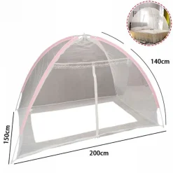 ZANZARIERA LETTO PIEGHEVOLE TRASPIRANTE FACILE DA INSTALLARE ZANZARE 150X200 CM