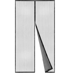 ZANZARIERA MAGNETICA PER PORTE 150X250CM NERA TENDA BALCONE TERRAZZO PORTA 12773