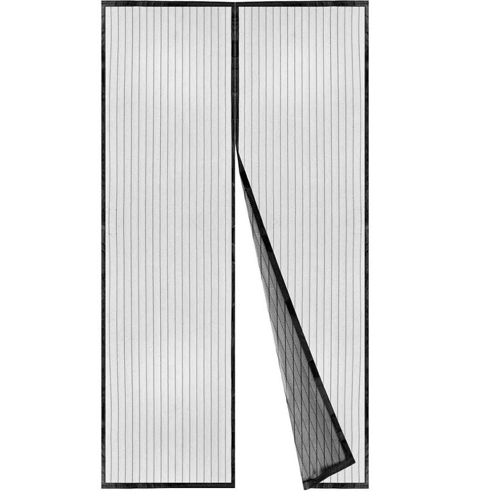 ZANZARIERA MAGNETICA PER PORTE 150X250CM NERA TENDA BALCONE TERRAZZO PORTA 12773