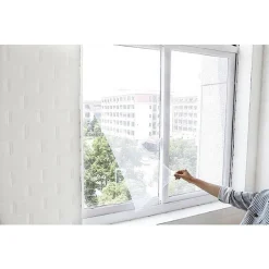 ZANZARIERA PER FINESTRA TENDA ADESIVA TELO ANTI ZANZARE INSETTI BIANCA 150X150CM